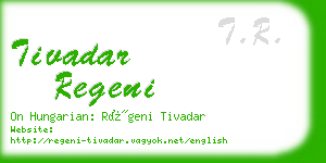 tivadar regeni business card